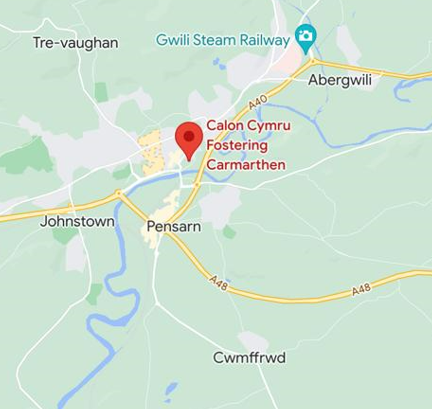Map of the Carmarthen Office